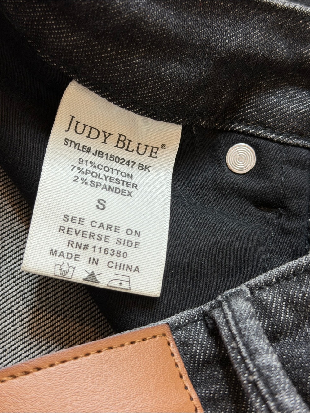 Judy Blue Tummy Control Shorts In Washed Black Size Small Style JB150247 - Picture 13 of 13